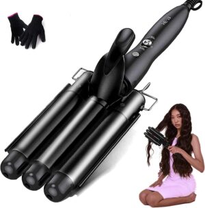 Tourmaline Ceramic 3 Barrel Curling Iron and Waver