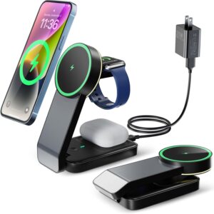 3 in 1 Magnetic Wireless Travel Foldable Charger