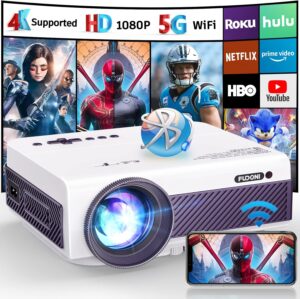 FUDONI 5G WiFi Native 1080P Outdoor Projector